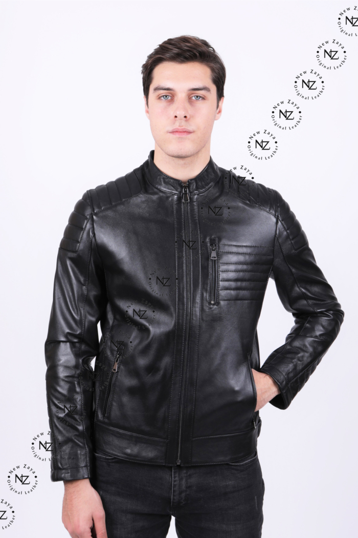 Erkek Siyah Deri Ceket MD-02