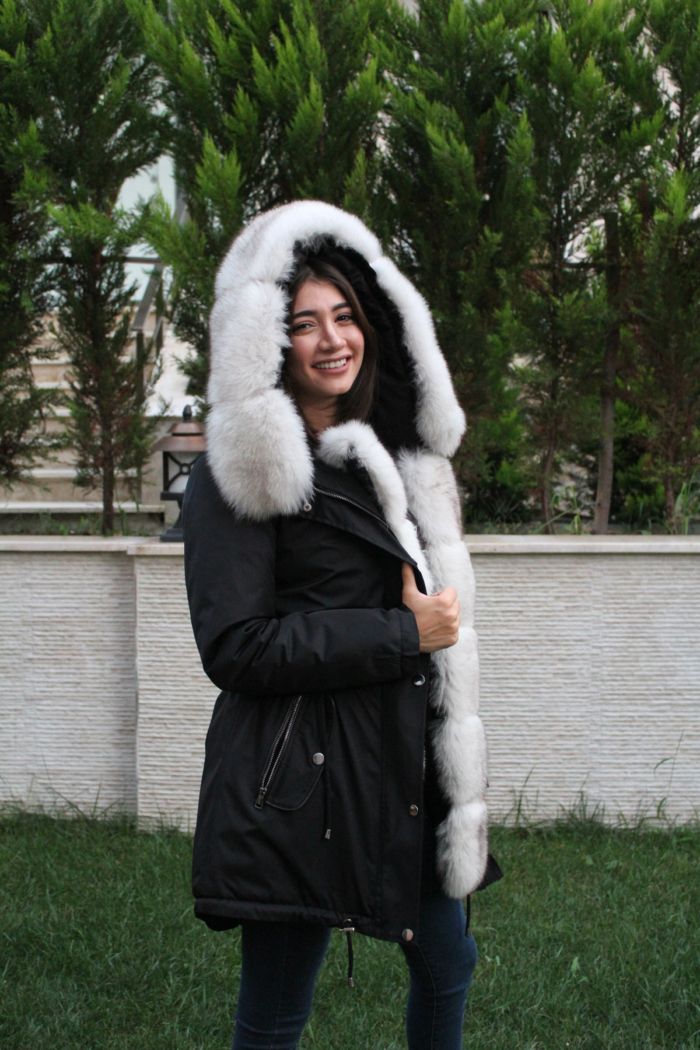 Kadın Siyah Parka